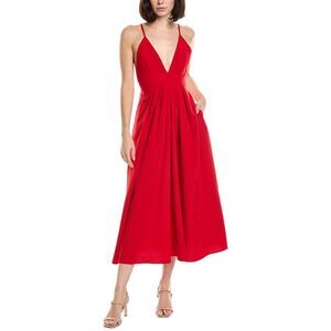 Hl Affair Womens Sleeveless Midi Dress, Red